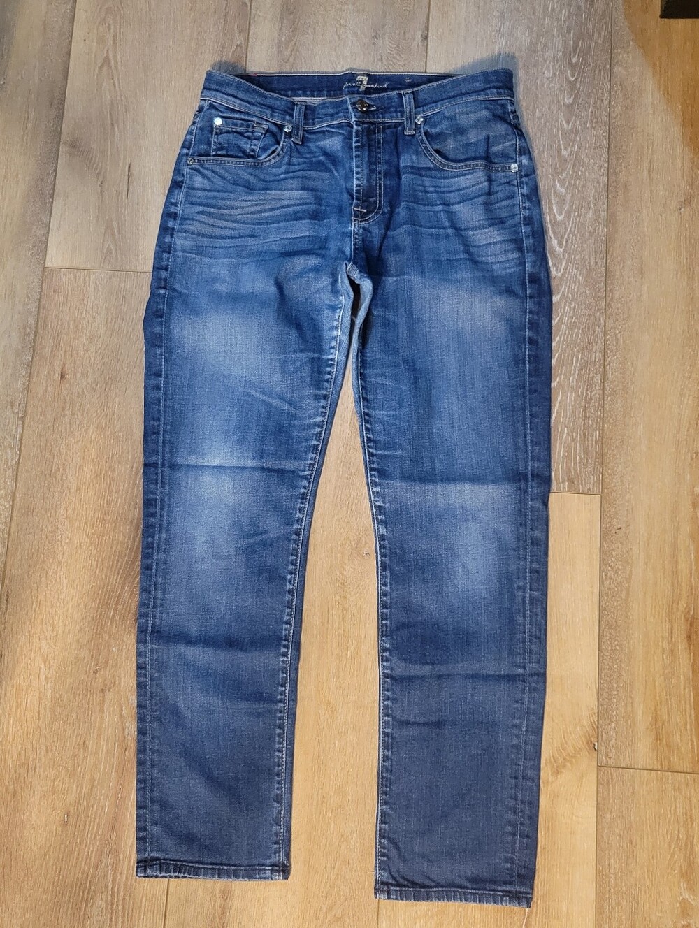 7 For All Mankind Medium Wash Slim Straight Jeans - Size 28 (Measures 32x29)